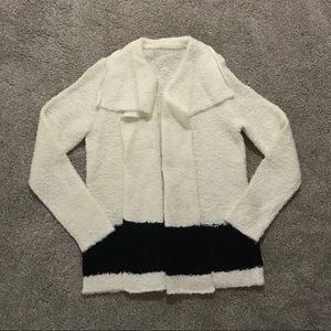 Victoria’s Secret Moda International Cream & Black Cardigan Wrap Jacket - S/M